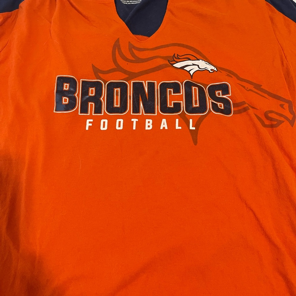 NFL Denver Broncos Orange & Blue Team T-Shirt 3XL *